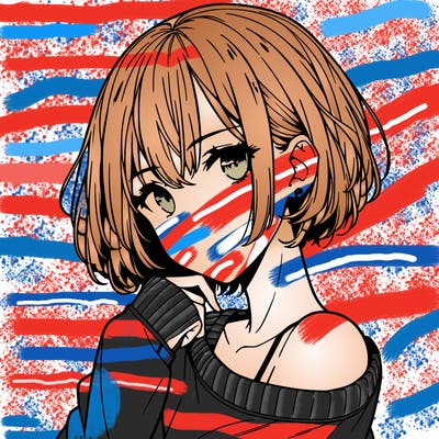 cool anime girl with short hair