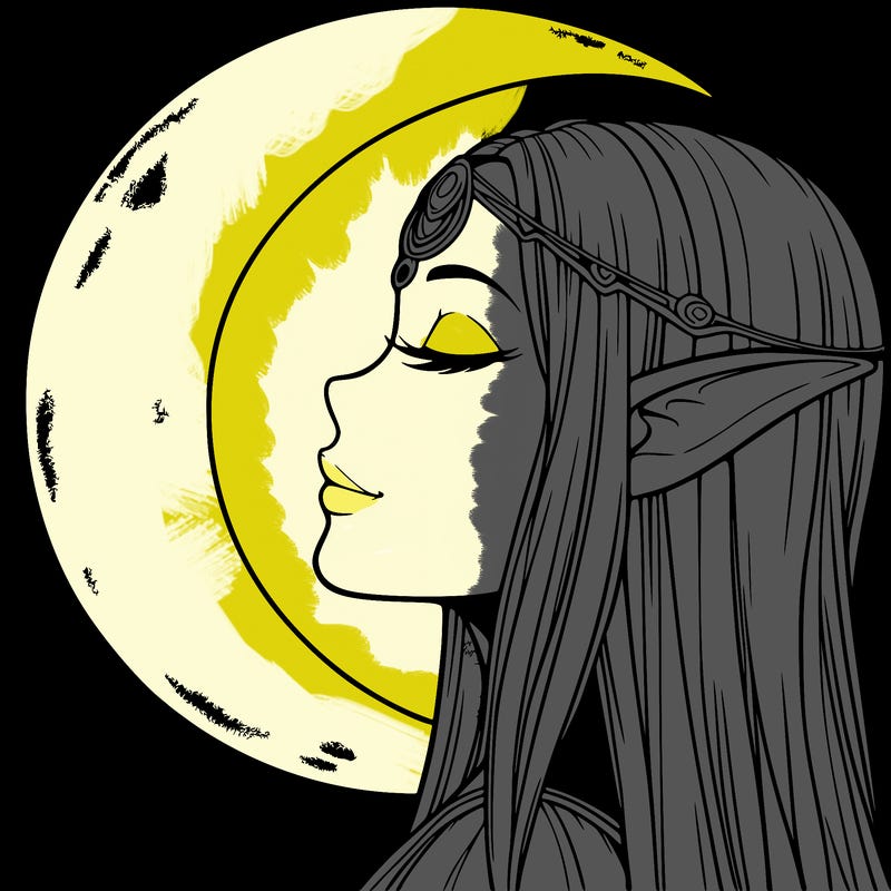 a realistic moon elf