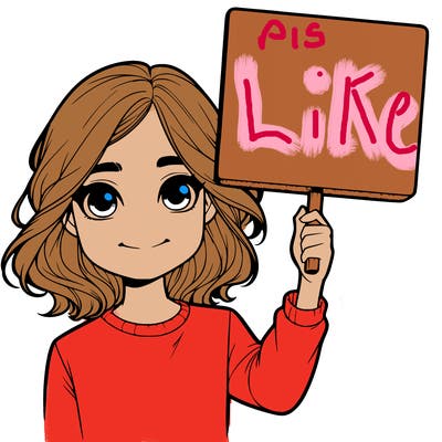 realistic girl holding up a sign