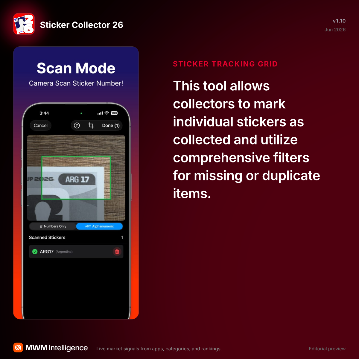 Sticker Collector 26 - Sports App | MWM