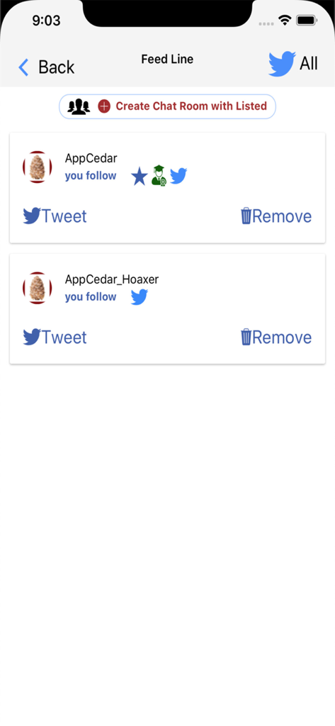 Hymn Book - Social feed interface of the Hymn Book app showing followed accounts and social sharing options.