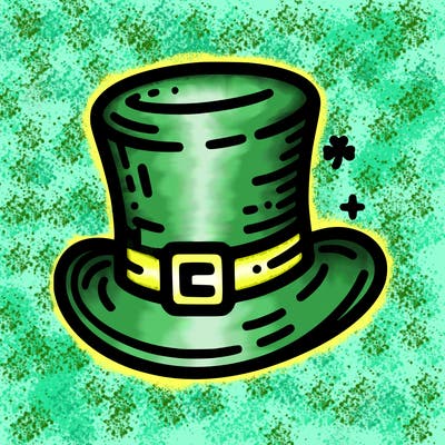 st patrick hat with thin lines