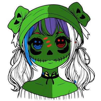 realistic girl halloween