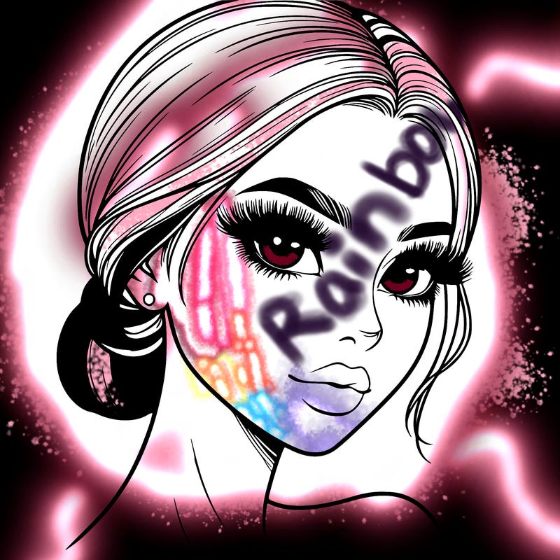 realistic girl with lashes