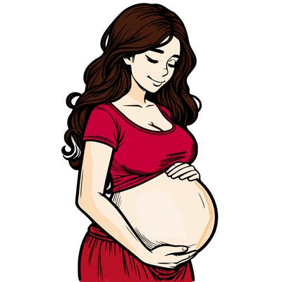 woman heavily pregnant realistic