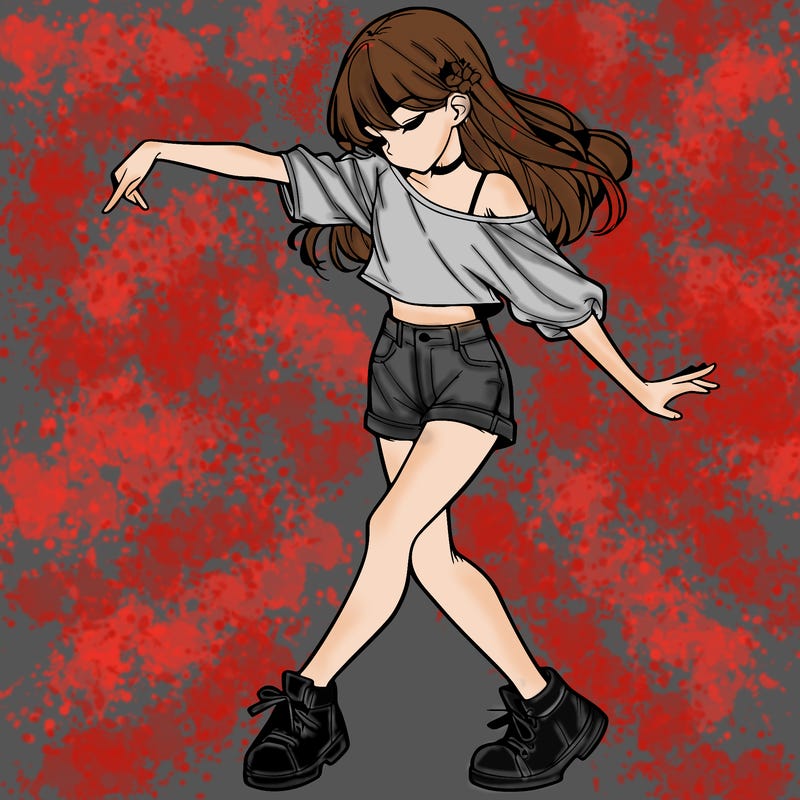 realistic girl danceing