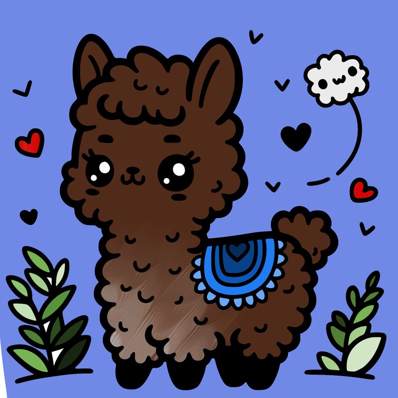 cute kawaii llama