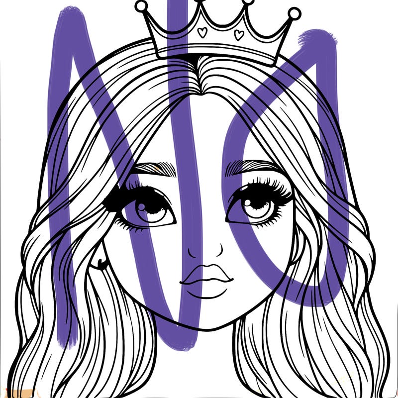 a realistic girl with a crown on