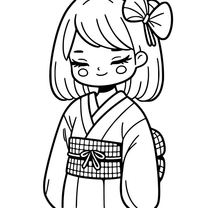 girl in a kimono