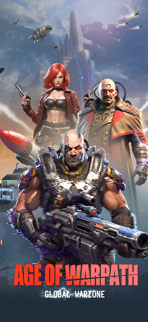 Personajes militares futuristas de Age of Warpath Global Warzone con armamento avanzado