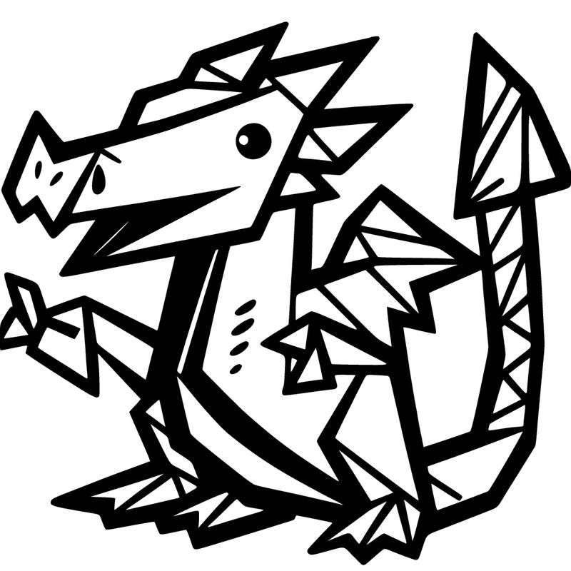 origami paper, dragon puppet