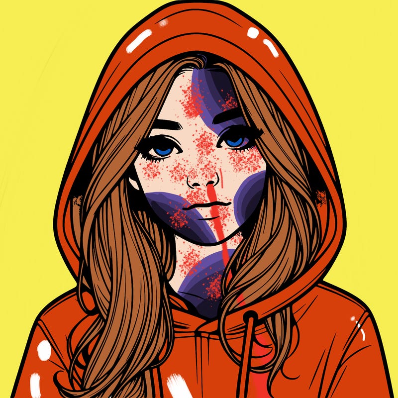 realistic girl with a hoodie