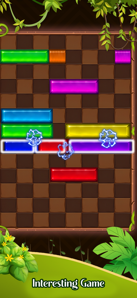 Block Slide - Block Puzzle - A colorful puzzle board from Block Slide showing vibrant rectangular blocks on a grid being cleared.
