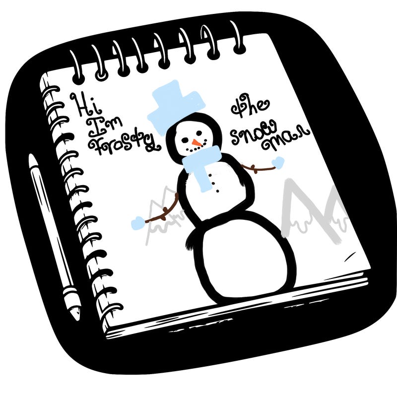 a blank sketch pad