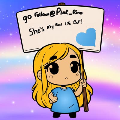 girl with blank sign