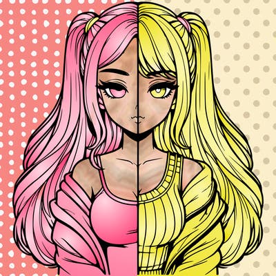 realistic girl split