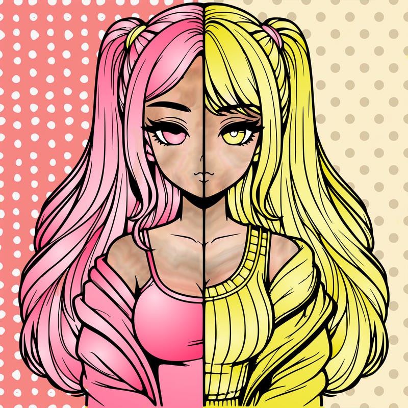 realistic girl split