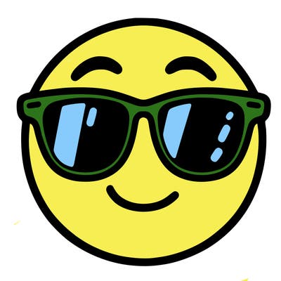 emoji with sunglasses