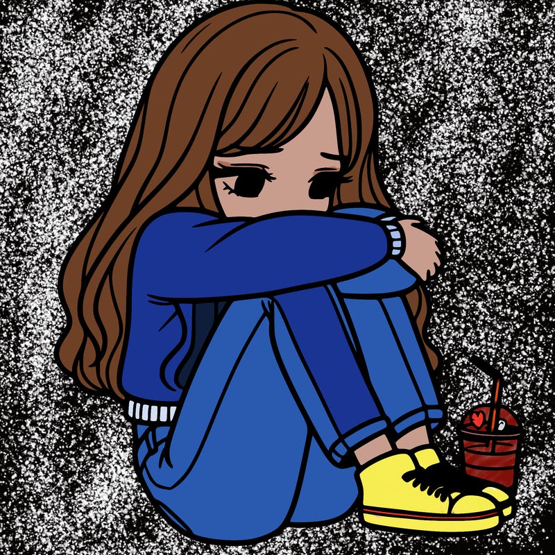 a girl  after a breakup