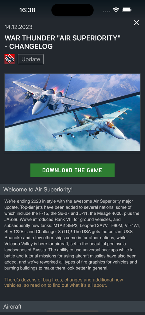 Gaijin Pass - News update for War Thunder Air Superiority in the Gaijin Pass app