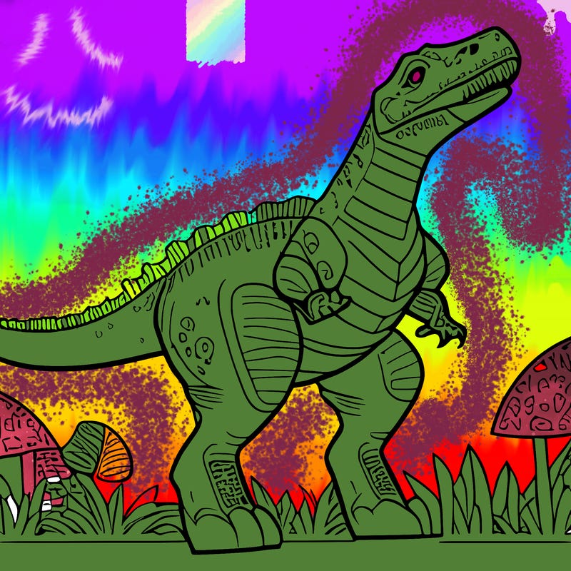 dinosaur with a human body