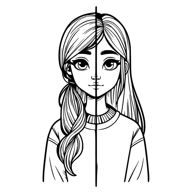 realistic girl split