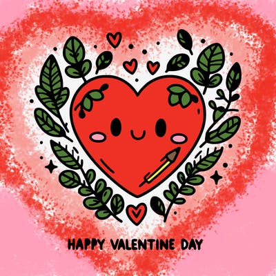 happy valentine day heart