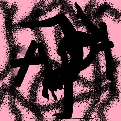 a woman doing a handstand