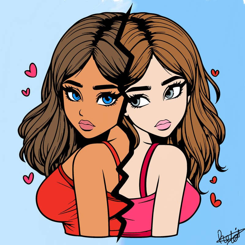 realistic girl split