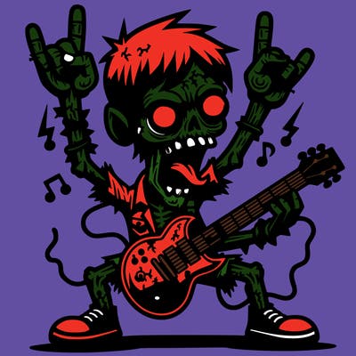 rock star zombie