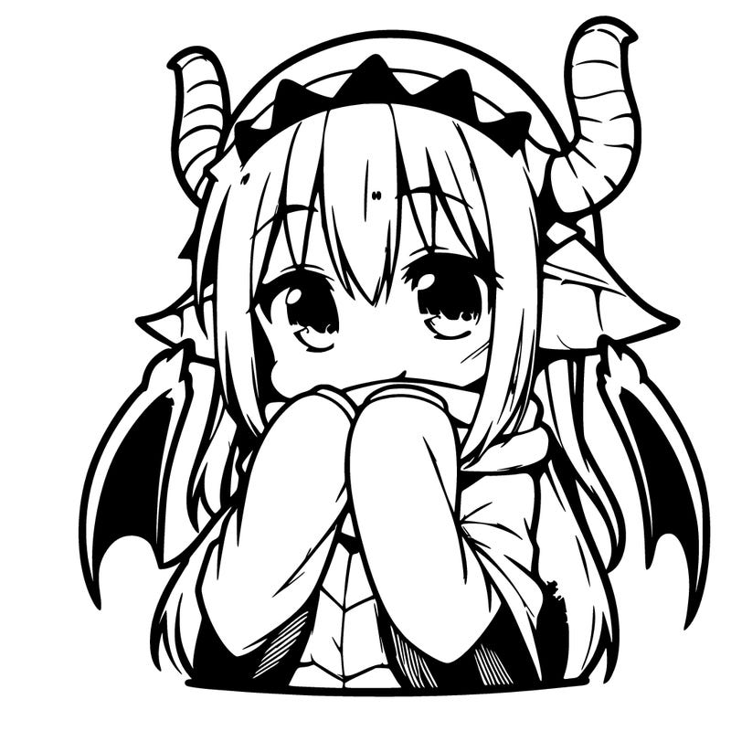 shy anime dragon girl