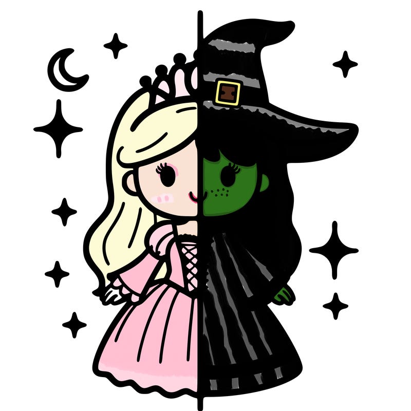 split princess and witch