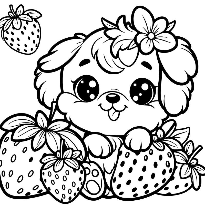 cute strawberry puppy