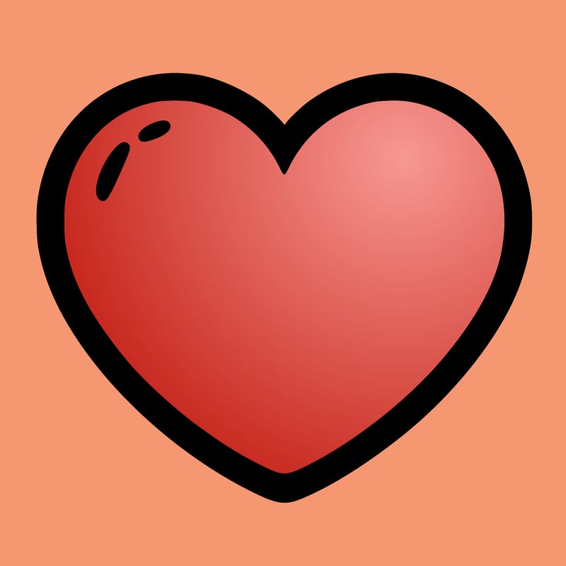 a blank heart