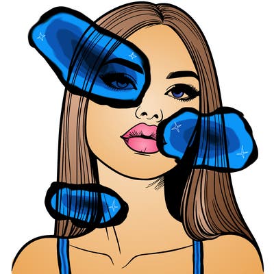 realistic woman with full lips