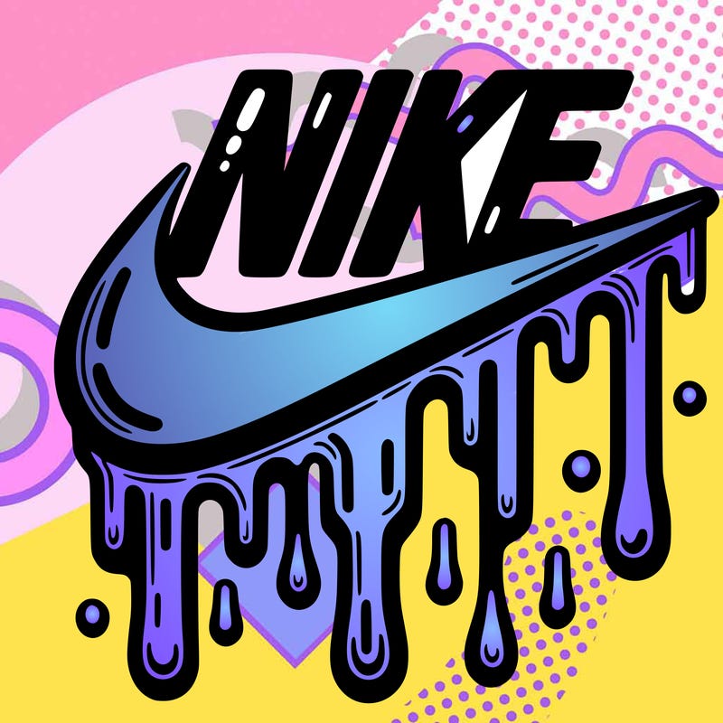 dripping nike logo