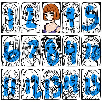 girls that look diffrent anime