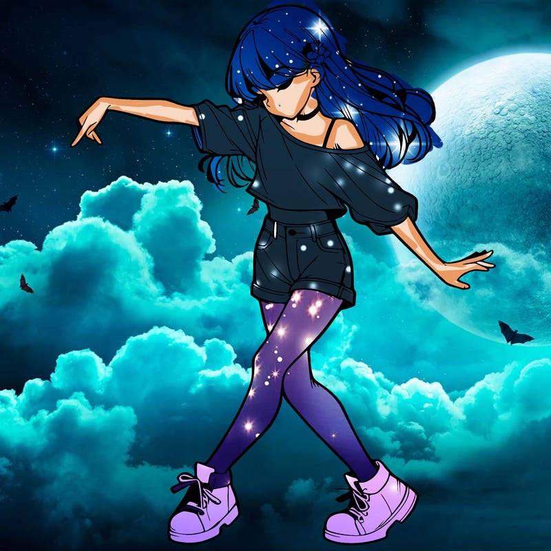 realistic girl danceing