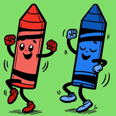 dancing crayon