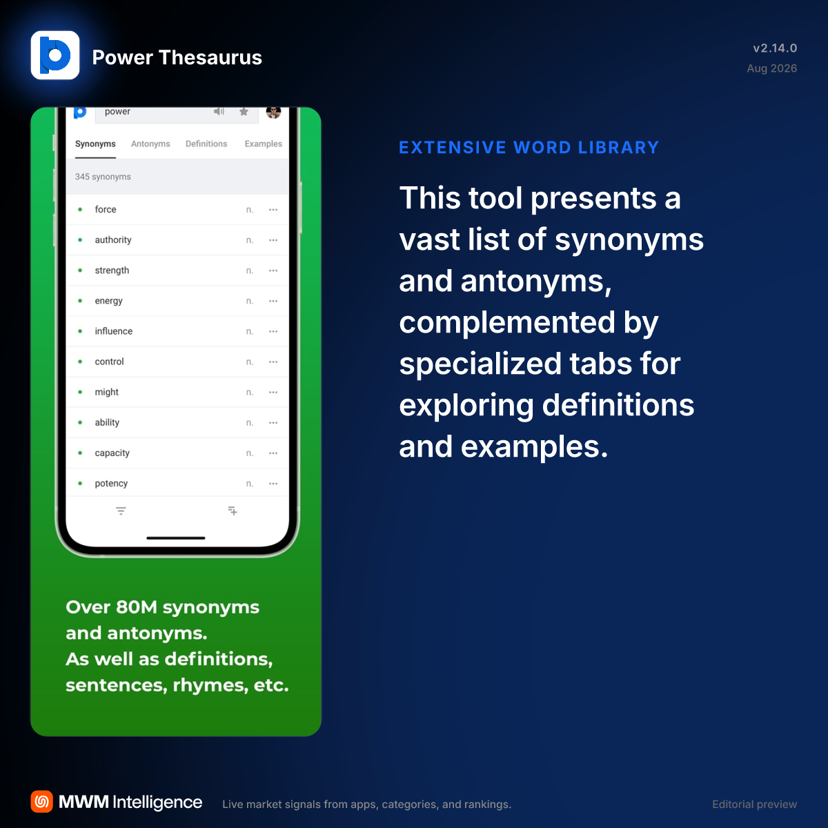 Power Thesaurus - Reference App | MWM