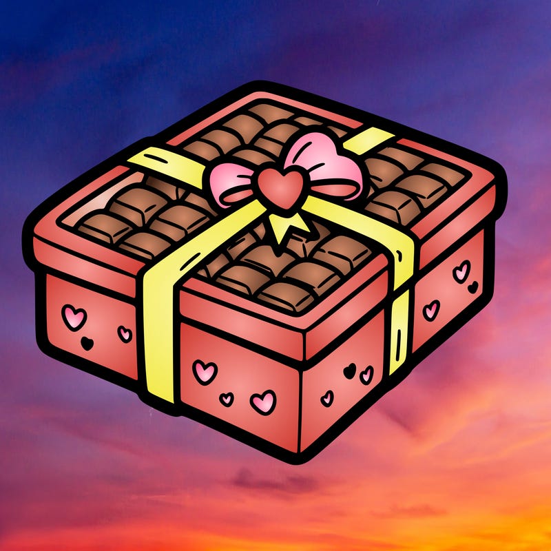 a box of chocolate for valentines day