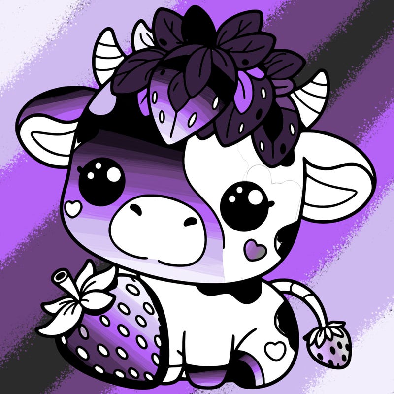 cute strawberry cow