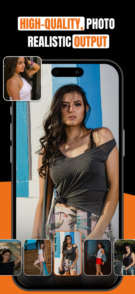 AI Face Swap - Swapli - Resultado de intercambio de rostros con IA realista en la interfaz de la aplicación móvil Swapli