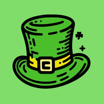 st patrick hat with thin lines