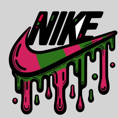 dripping nike logo