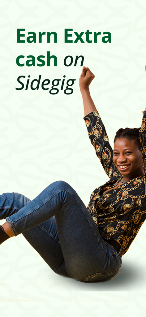 Happy woman celebrating earning extra cash with Sidegig