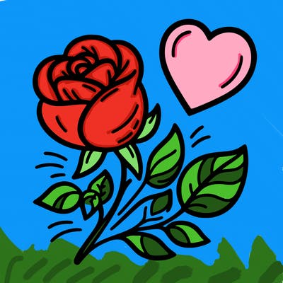 rose and heart