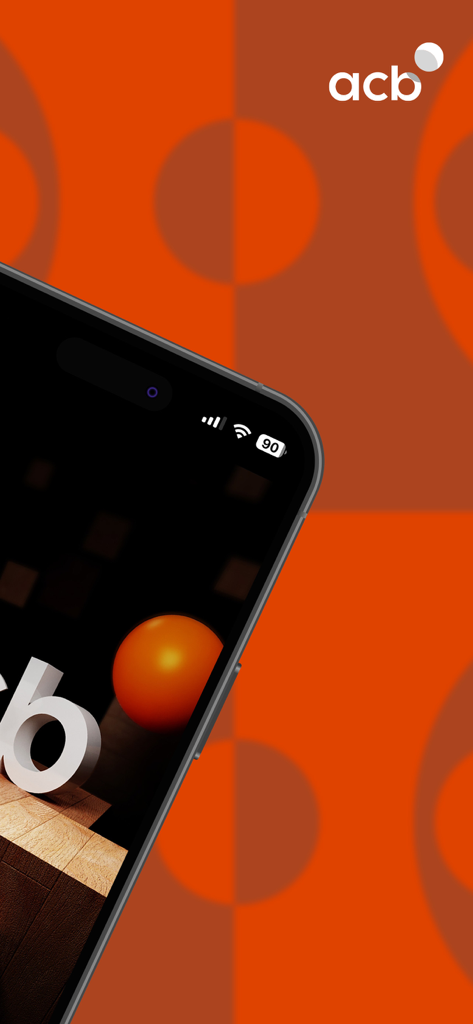 Pantalla de presentación oficial de la aplicación de baloncesto ACB en un smartphone con el logo y temática de baloncesto