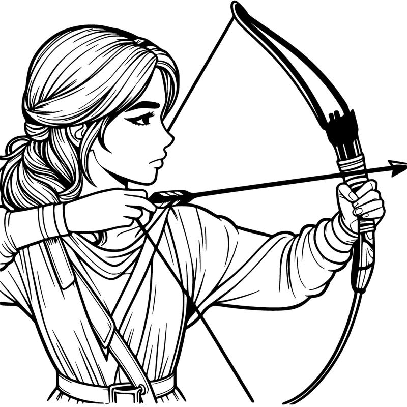 realistic girl bow and arrow shooter