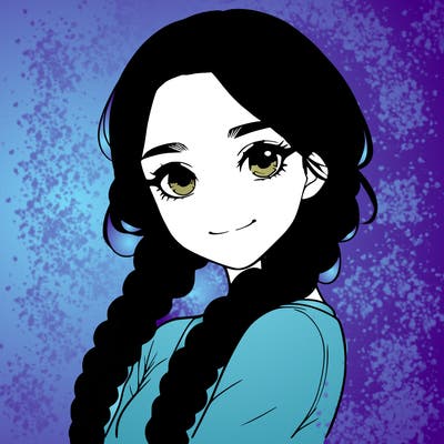realistic girl with braids